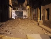 صور.. انهيار جزئى فى عقار خالى غرب الإسكندرية دون إصابات