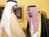 الملك سلمان يستقبل محمد بن راشد على هامش مؤتمر مستقبل الاستثمار بالسعودية 