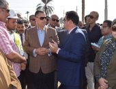 محافظ بنى سويف يتفقد مشروع الصرف الصحى بنظام المعالجة الثلاثية mbr