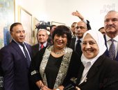 صور.. وزيرة الثقافة تفتتح ملتقى الخط العربى وتشاهد إبداعات الصين