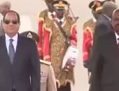 مراسم استقبال رسمية لدى وصول الرئيس السيسي العاصمة السودانية الخرطوم