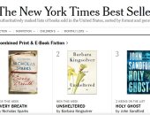  تعرف على الكتب الأكثر مبيعًا بقائمة نيويورك تايمز.. "كل نفس" تتصدر