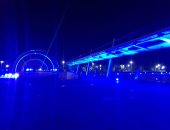 صور.. إضاءة مكتبة الإسكندرية باللون الأزرق تضامنا مع مرضى سرطان البروستاتا