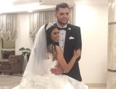 صور.. "دولا" الأهلى يحتفل بزفافه على نجمة الطائرة مايا ممدوح