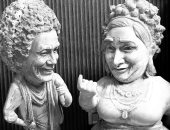 "مارى منيب والملك".. تمثالان جديدان لـ"مى عبد الله" نحاتة المنيا الشهيرة