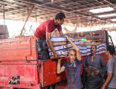 صورة اليوم.. شيال الحمول فى سوق العبور