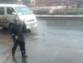 صور .. أمطار رعدية غزيرة فى مناطق متفرقة بالاسكندرية فى نوة "المكنسة"