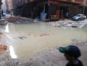 غرق شارع حسين الضو بفيصل بمياه الصرف الصحى