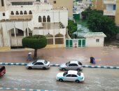 صور.. سقوط أمطار رعدية على مطروح والساحل الشمالى