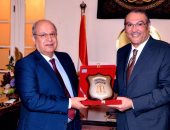 رئيس مجلس الدولة يستعرض مع السفير السعودى التعاون القضائى بين البلدين