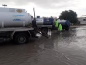 صور.. غرق غرب الإسكندرية بمياه الأمطار والمحافظة تتابع أعمال الشفط