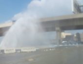 مياه شرب القاهرة : خروج 17 شفاطا لسحب آثار انفجار ماسورة أسفل كوبرى المشير