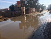 صور.. غرق شوارع قرية ميت حبيب بالغربية بعد انفجار خط مياه رئيسى