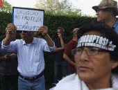 صور.. مظاهرات فى بيرو احتجاجا على طلب الرئيس السابق اللجوء السياسى لأوروجواى