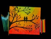 قارئة من الهرم تشارك "اليوم السابع" عددًا من لوحاتها الفنية