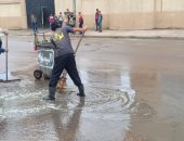 صور.. استمرار سقوط الأمطار على الإسكندرية.. وتكثيف أعمال كسح المياه