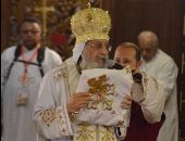 البابا تواضروس يترأس قداس تجليس وسيامة وترقية مطارنة بالكاتدرائية المرقسية