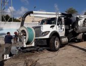 انتهاء سحب تجمعات المياه من الشوارع وتوقف سقوط الأمطار بشمال سيناء