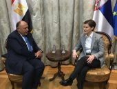 رئيسة وزراء صربيا تستقبل سامح شكرى لبحث القضايا ذات الاهتمام المشترك