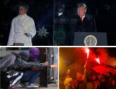 صور.. العالم هذا الصباح.. ترامب وزوجته يحتفلان بإضاءة شجرة عيد الميلاد بواشنطن.. الآلاف يتظاهرون ضد حكومة مقدونيا احتجاجا على تغيير اسم البلاد.. واشتباكات عنيفة بهندوراس اعتراضا على سياسة الرئيس هرنانديز