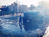 صور.. سقوط أمطار متوسطة على مطروح 