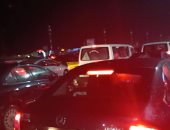 زحام مرورى بطريق الكورنيش بالإسكندرية بسبب الأمطار