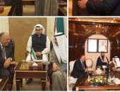 ننشر صور لقاء سامح شكرى برئيس الوزراء ورئيس مجلس الأمة فى الكويت