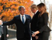 ترامب وقرينته ميلانيا يزوران أسرة جورج بوش لتقديم واجب العزاء
