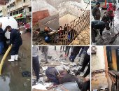 نوة قاسم تضرب الإسكندرية.. انهيار جزئى فى عقارين بحى وسط والجمرك.. وفاة شخص وإصابة آخر فى سقوط لافتة إعلانية.. المحافظ يرفع درجة الاستعداد القصوى.. ويؤكد: لن أسمح بأى تقصير.. صور