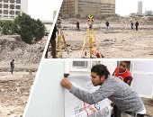 بدء العمل بمشروع تطوير مثلث ماسبير.. 3شركات تتسلم 6.4 فدان لإنشاء 4 أبراج سكنية 20 طابقا.. إنشاء كرفانات للعمال ورفع شبكية المساحة لبدء حفر التربة.. وأحد المهندسين: المشروع يوفر 4 آلاف فرصة عمل ونعمل طوال اليوم