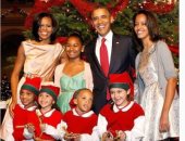 عائلة إوباما تحتفل بأعياد الكريسماس وسط أطفال منظمته الخيرية