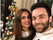 شريف رمزى يحتفل مع زوجته بالكريسماس.. صور