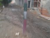 قارئ يشكو وجود عامود إنارة بوسط الطريق بقرية بولين فى كفر الدوار