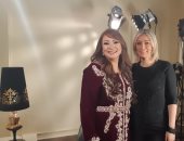 صور.. انتصار بالقفطان المغربى فى برنامج " عين " مع شيرين سليمان