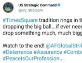 القيادة الاستراتيجية الأمريكية تعتذر عن تغريدة بشأن إسقاط قنابل