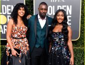 صور.. إدريس إلبا وأسرته على السجادة الحمراء لحفل الجولدن جلوب الـ76    