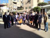 صور.. كنائس كفر الشيخ تستقبل المعيدين بالورود وتوزيع الأعلام والبالونات