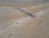 سقوط أعمدة إنارة وأسوار بسبب الرياح فى شمال سيناء