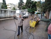 صور.. سقوط كابل كهرباء مغذى لإحدى المدارس بالإسكندرية بسبب الطقس