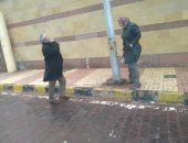 صور.. أحياء الإسكندرية تكثف أعمال رفع مخلفات موجة الطقس السيئ