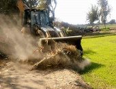 إزالة التعديات على الأراضى الزراعية والمبانى المخالفة بقريتين بدمياط