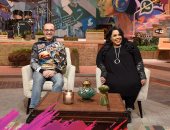 صور.. شيماء سيف وشريف مدكور وتأثير السوشيال ميديا على حياتهم فى "أنا وبنتى"