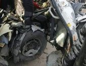 قارى يشارك بصور لحادث تصادم الطريق الدولى فى البحيرة 