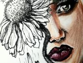 قارئة تشارك برسومات وبورتريهات فنية وتؤكد: حلمى معرض للرسم باسمى  