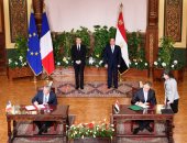 فيديو.. السيسى وماكرون يشهدان التوقيع على عدد من الاتفاقيات ومذكرات التفاهم