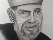 قارئ فنان من البحيرة يشارك بأعمال فنية تبرز موهبته فى فن الرسم بالفحم