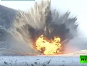 مهندسون روس ينفذون تفجيرات واسعة فى موقع انهيار جبلى بنهر "بوريا"