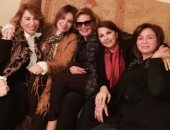 شاهد.. لقاء كارول سماحة وإلهام شاهين ويسرا بالفنانة ماجدة الرومى