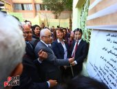 محافظ الجيزة والسفير اليابانى فى إمبابة لافتتاح تطوير مدرسة العروبة