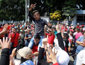 صور.. الآلاف يتظاهرون لدعم الرئيس نيكولاس مادورو بفنزويلا